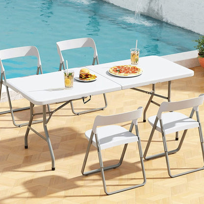 Portable Foldable Dining Table, Heavy‑Duty Height Adjustable Outdoor Table