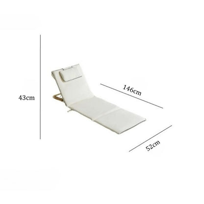 Foldable Padded Beach Sun Lounger, Outdoor Reclining Floor Chair