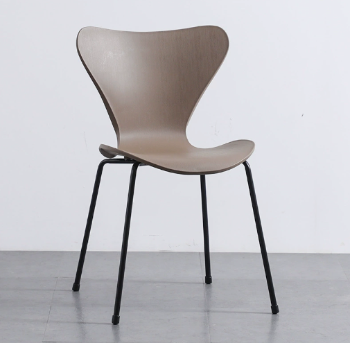 Nordic Modern Minimalist Plastic Dining Chair with Backrest, Casual Home Desk Stool
