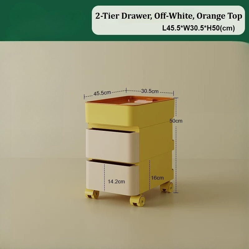 No Odor ABS Rolling Storage Chest with 4 Drawers
