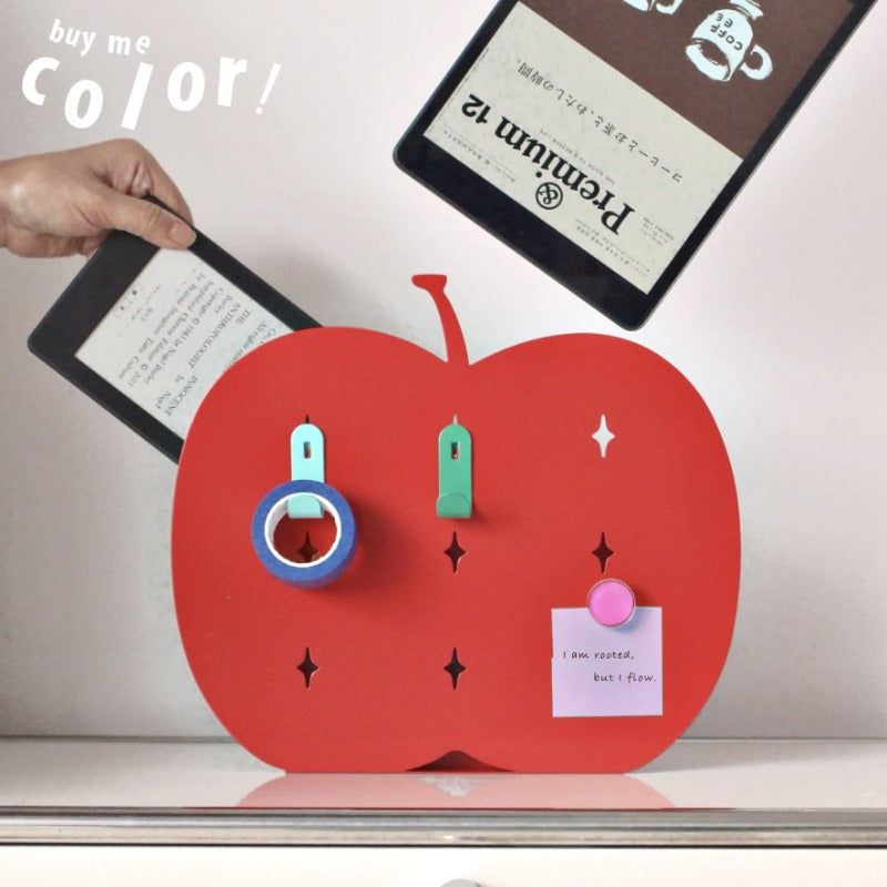 Decorative Apple Desktop Organizer for Files &amp; Tablets