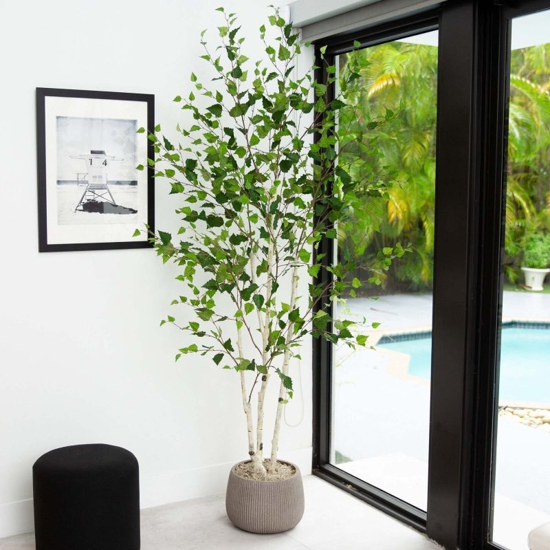 7’ Artificial Birch Tree with Real Touch Leaves - FCHF CITY