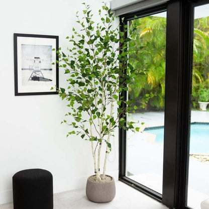 7’ Artificial Birch Tree with Real Touch Leaves - FCHF CITY