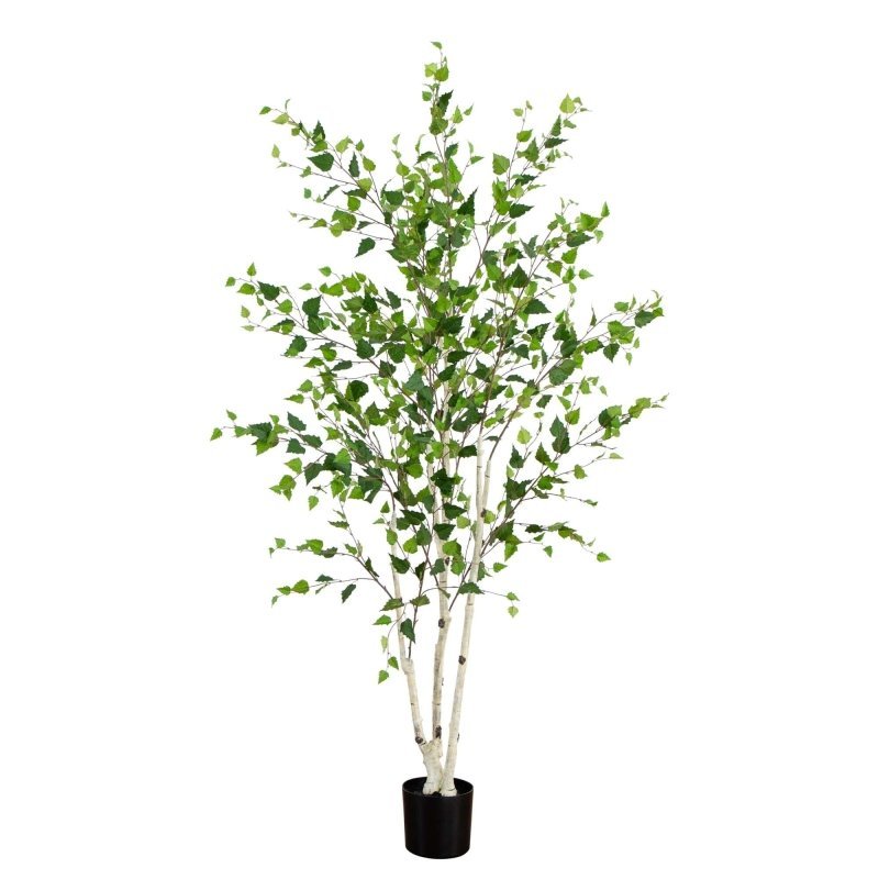 7’ Artificial Birch Tree with Real Touch Leaves - FCHF CITY