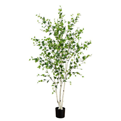 7’ Artificial Birch Tree with Real Touch Leaves - FCHF CITY