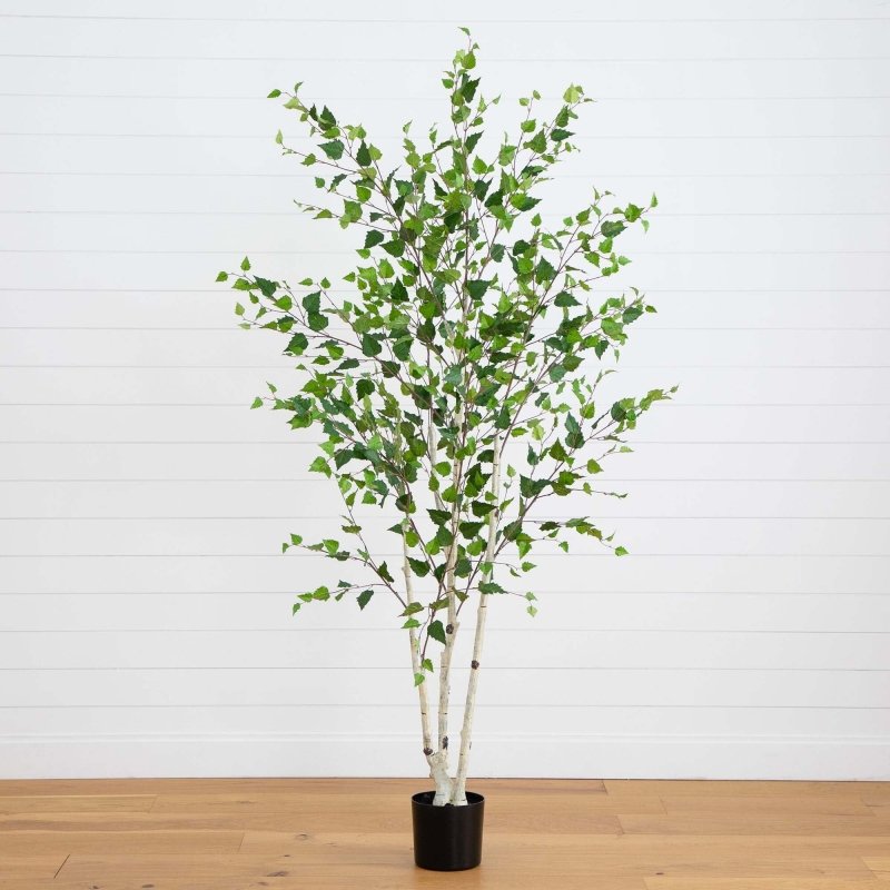 7’ Artificial Birch Tree with Real Touch Leaves - FCHF CITY