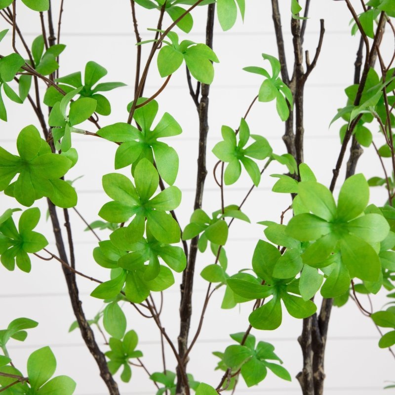 7’ Artificial Enkianthus Tree with Resin Stone Planter - FCHF CITY