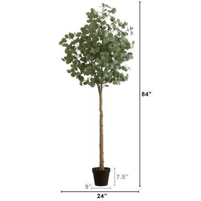 7’ Artificial Eucalyptus Tree - FCHF CITY