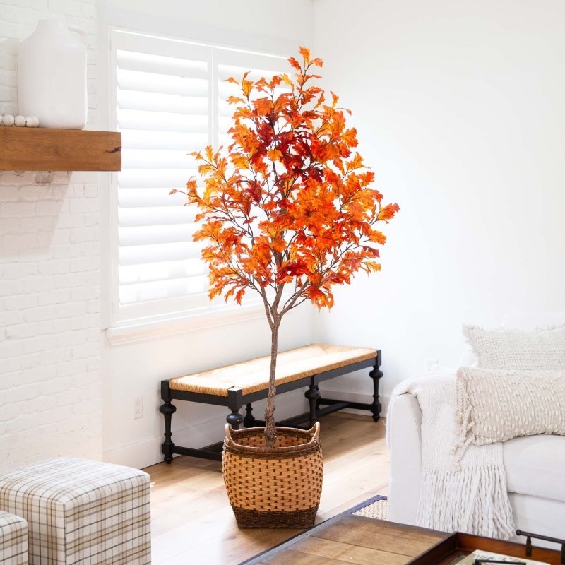 7’ Autumn Oak Artificial Fall Tree - FCHF CITY