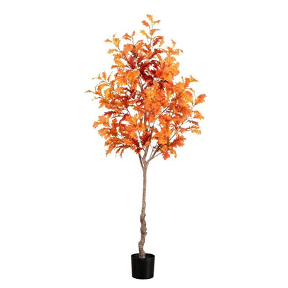 7’ Autumn Oak Artificial Fall Tree - FCHF CITY