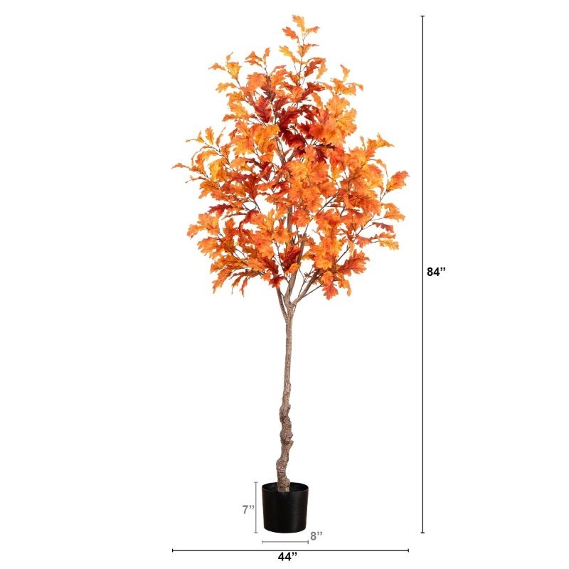 7’ Autumn Oak Artificial Fall Tree - FCHF CITY