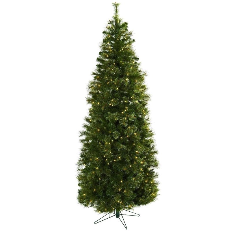 7.5’ Cashmere Slim Christmas Tree w/Clear Lights - FCHF CITY