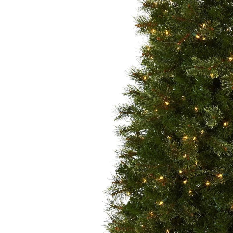 7.5’ Cashmere Slim Christmas Tree w/Clear Lights - FCHF CITY