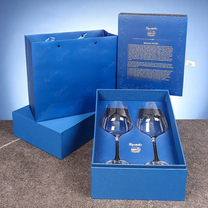 Lead‑Free Crystal Wine Glass &amp; Champagne Flute 2‑Pcs Gift Set