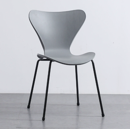 Nordic Modern Minimalist Plastic Dining Chair with Backrest, Casual Home Desk Stool