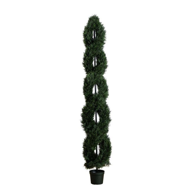 8’ Double Pond Cypress Spiral Topiary UV Resistant (Indoor/Outdoor) - FCHF CITY