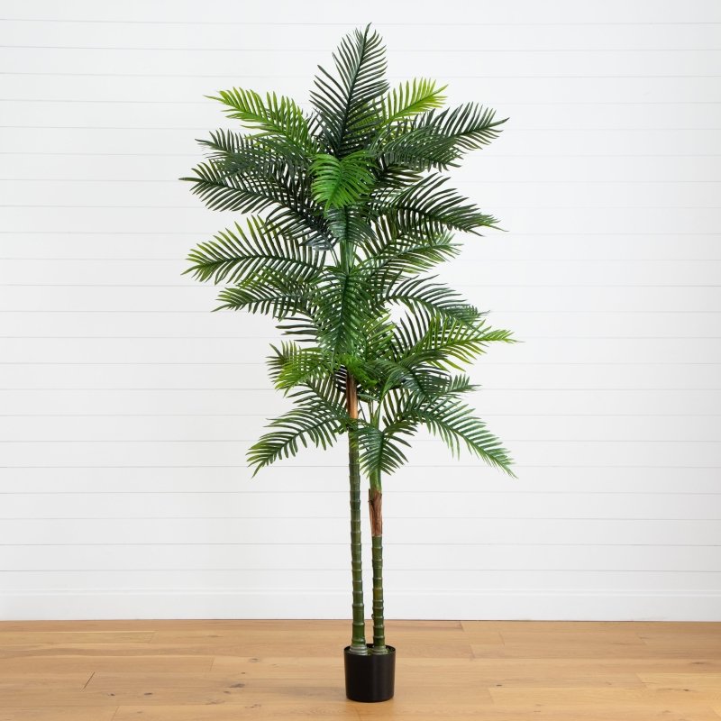8’ UV Resistant Artificial Double Robellini Palm Tree (Indoor/Outdoor) - FCHF CITY