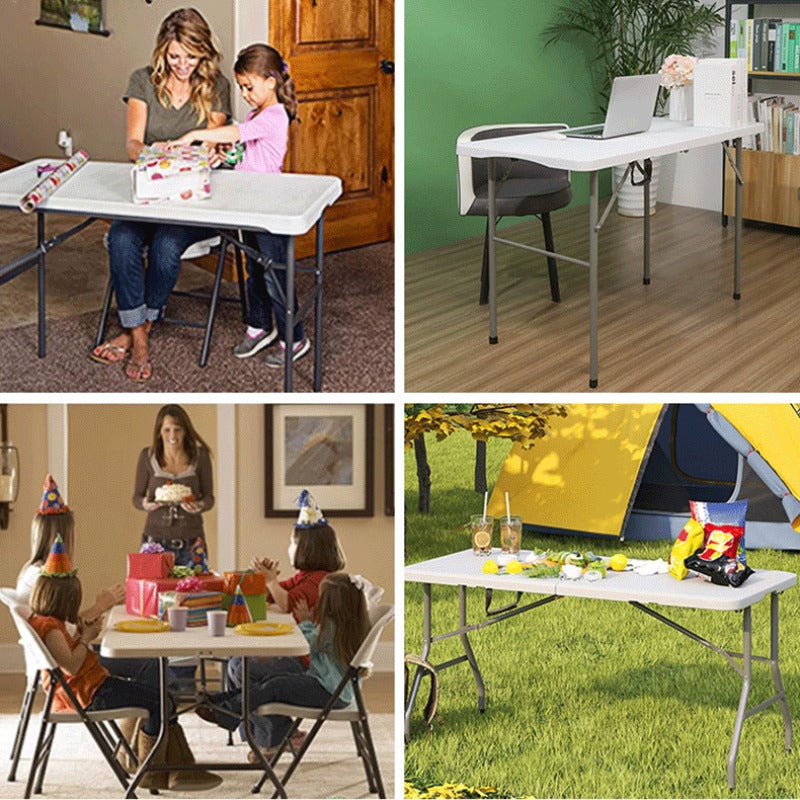 Portable Foldable Dining Table, Heavy‑Duty Height Adjustable Outdoor Table