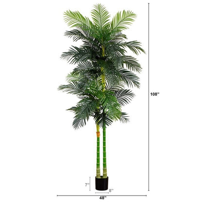 9’ Artificial Double Golden Cane Palm Tree - FCHF CITY