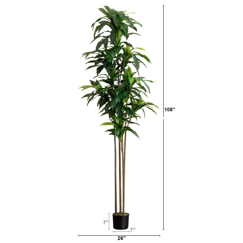 9’ Artificial Dracaena Tree with Real Touch Leaves - FCHF CITY