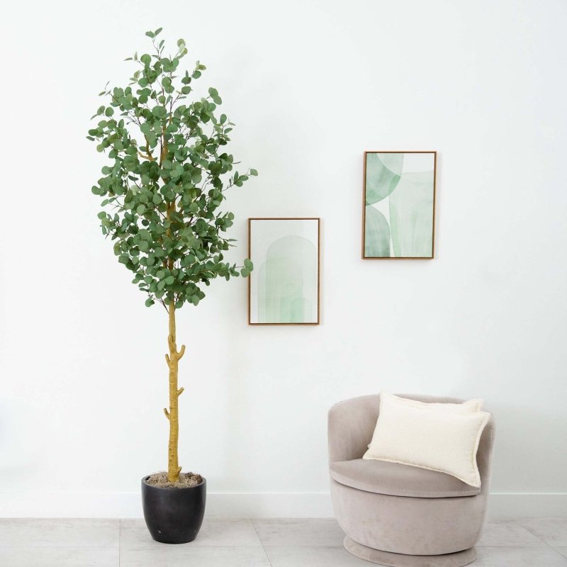 9’ Artificial Eucalyptus Tree - FCHF CITY
