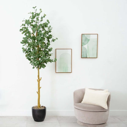9’ Artificial Eucalyptus Tree - FCHF CITY