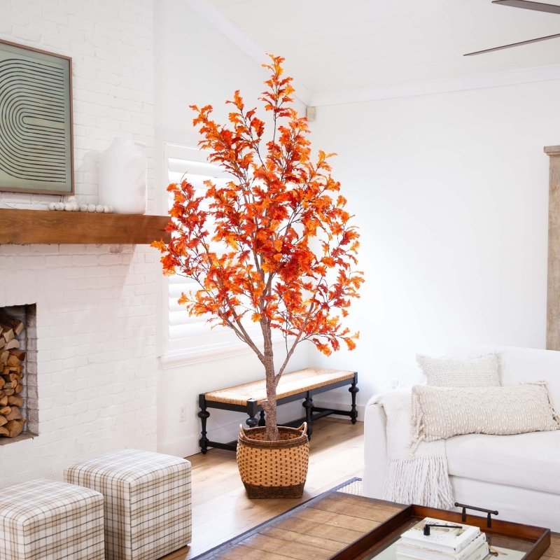 9’ Autumn Oak Artificial Fall Tree - FCHF CITY
