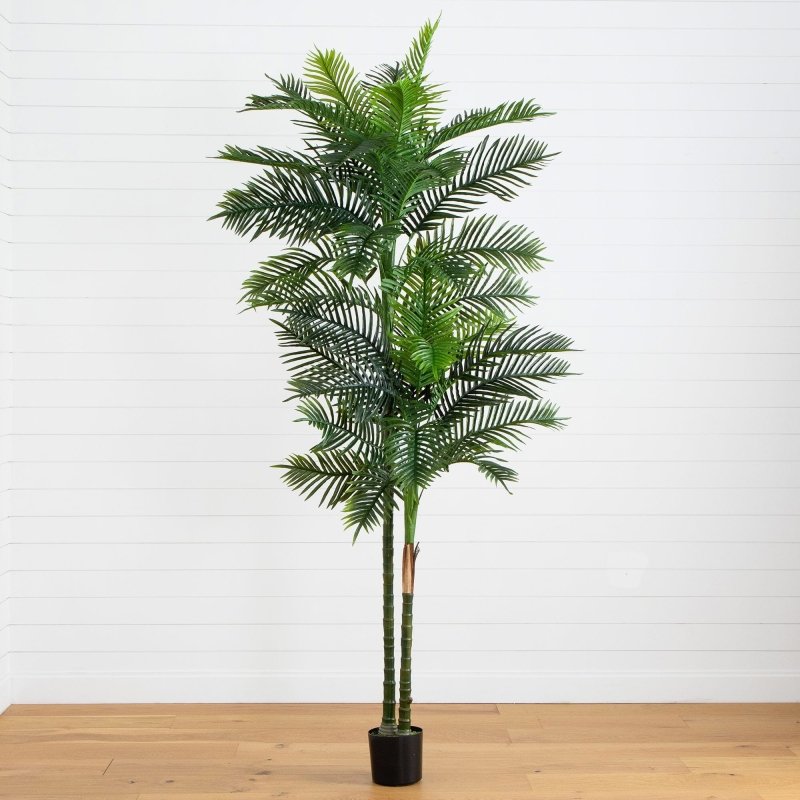 9’ UV Resistant Artificial Double Robellini Palm Tree (Indoor/Outdoor) - FCHF CITY