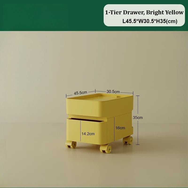 No Odor ABS Rolling Storage Chest with 4 Drawers