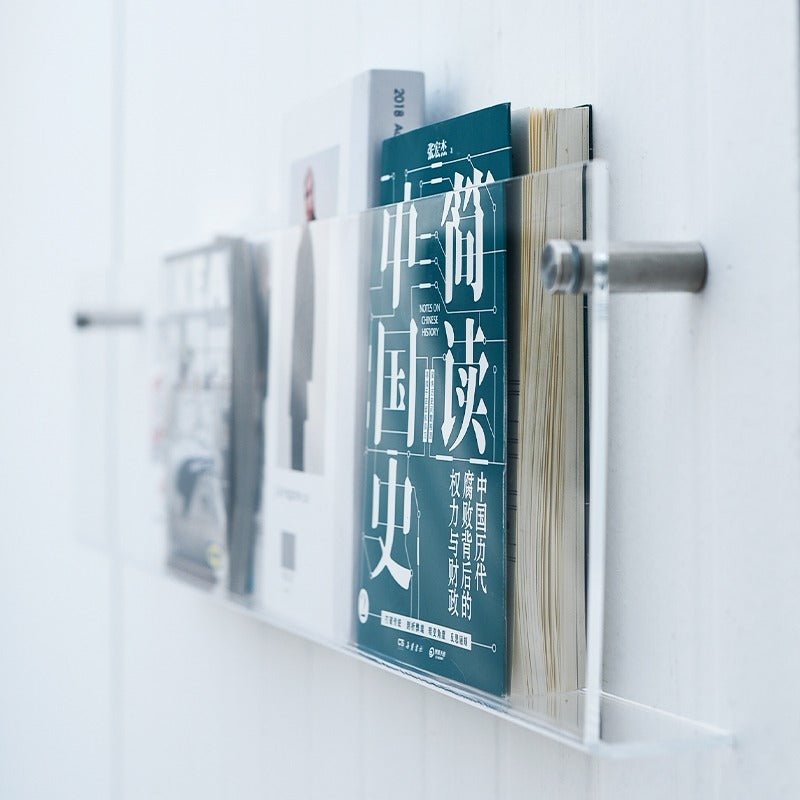 Acrylic Wall - Mounted Magazine Shelf - FCHF CITY