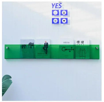 Acrylic Wall - Mounted Magazine Shelf - FCHF CITY