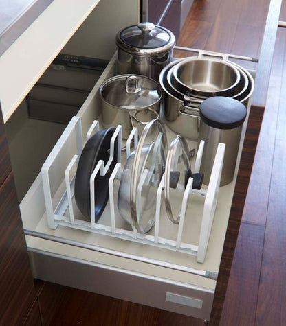 Adjustable Pot Lid and Frying Pan Organizer - Steel - FCHF CITY