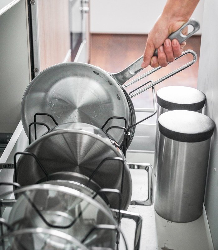 Adjustable Pot Lid Organizer - Steel - FCHF CITY