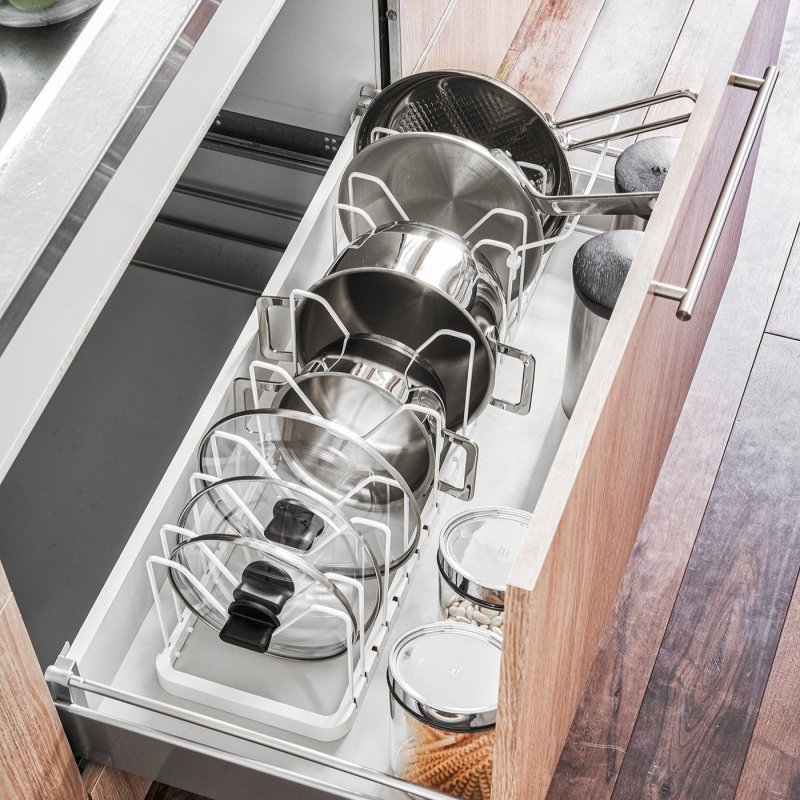 Adjustable Pot Lid Organizer - Steel - FCHF CITY