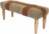 Albanel Vintage Brown Cotton&Leather Bench - FCHF CITY