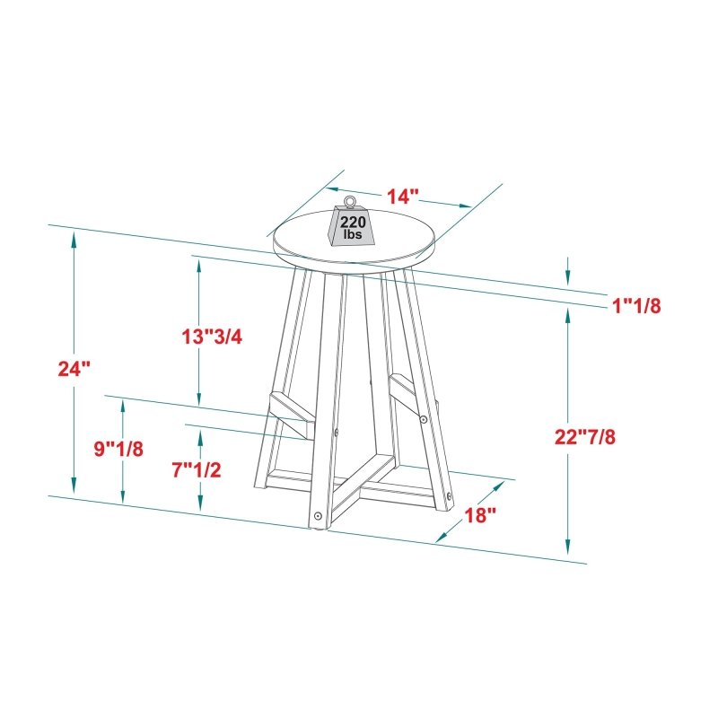 Amaris Wood Bar Stool, Set of 2 - FCHF CITY