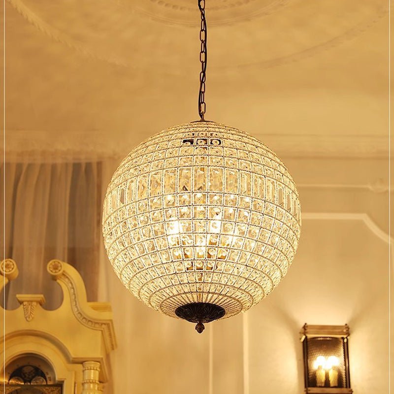 American Vintage Spherical Crystal Chandelier for Living Room - FCHF CITY