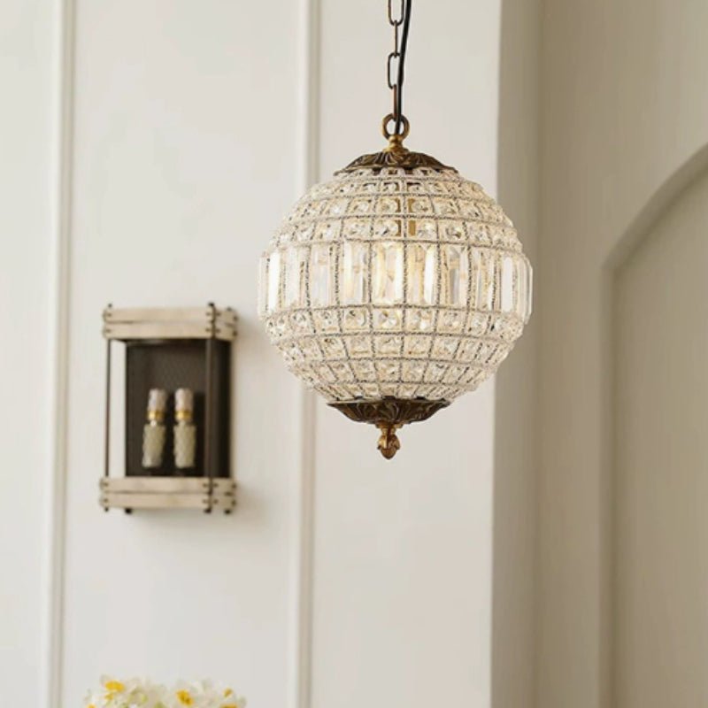 American Vintage Spherical Crystal Chandelier for Living Room - FCHF CITY