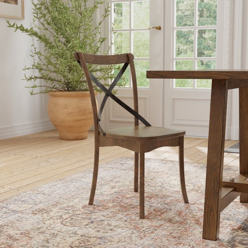 Arendal Side Chairs, Burnished Dark Oak - FCHF CITY