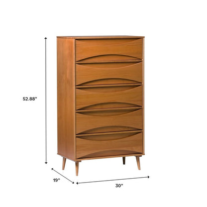 Arlo Solid Wood Mid - Century Modern Chest - FCHF CITY