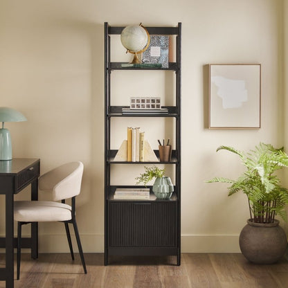 Bayard Modern Reeded Narrow Bookshelf - FCHF CITY