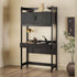 Bayard Modern Reeded Writing Desk With Hutch - FCHF CITY