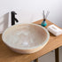Beige Travertine Above Vanity Bathroom Vessel Sink Honed and Filled - FCHF CITY