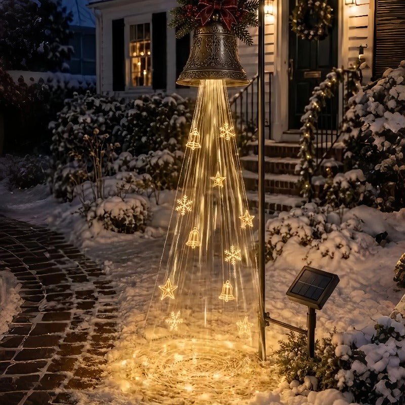 Bell Star Waterfall Christmas Floor Light, Outdoor Garden Festive Decor Lamp - FCHF CITY