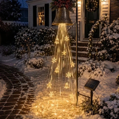 Bell Star Waterfall Christmas Floor Light, Outdoor Garden Festive Decor Lamp - FCHF CITY