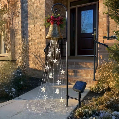 Bell Star Waterfall Christmas Floor Light, Outdoor Garden Festive Decor Lamp - FCHF CITY