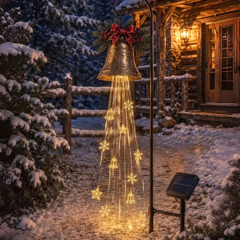 Bell Star Waterfall Christmas Floor Light, Outdoor Garden Festive Decor Lamp - FCHF CITY