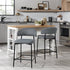 Benton Modern Upholstered Bar Stool, Set of 2 - FCHF CITY