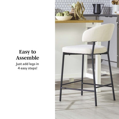 Benton Modern Upholstered Bar Stool, Set of 2 - FCHF CITY