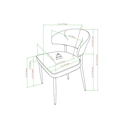 Benton Modern Upholstered Dining Chair, set of 2 - FCHF CITY